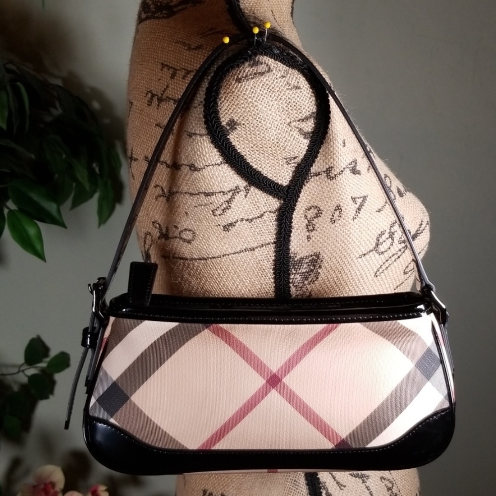 NWOT Burberry Leather/Canvas Bag